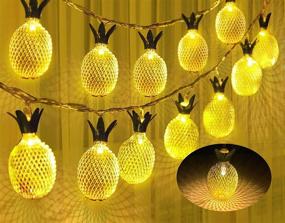 img 3 attached to Joiedomi 2-Pack 10ft 10 LED Pineapple String Lights (Warm White) - Battery Operated Fairy Lights for Indoor Christmas, Home Party, Wedding, Bedroom Decor