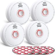 🔥 siterwell smoke detector, photoelectric sensor smoke alarm with 9v battery included, ul listed fire safety, 10-year life time, ideal for kitchen, home, hotel - pack of 4 (model: gs528a) logo