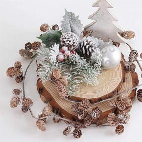 img 2 attached to 🍂 200pcs Apipi Thanksgiving Rustic Mini Brown Pine Cones Bulk Pack - Natural Christmas Ornaments & Crafts for Home Decoration