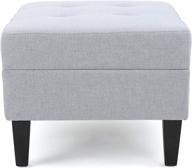 🪑 zahra light grey ottoman by christopher knight home logo