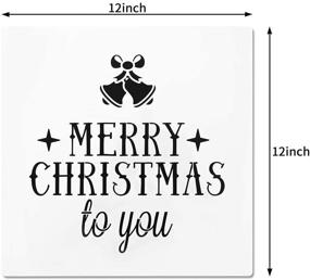 img 3 attached to 🎅 9-Pack Reusable Merry Christmas Stencils Templates for Wood, Holiday Home Decor Fabric Canvas Wall Window DIY Painting, 12 x 12inch