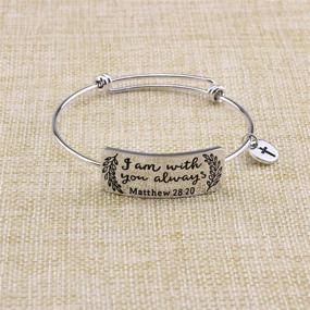 img 3 attached to 📿 Inspirational Bible Verse Jewelry: Yiyang Christian Bangle Bracelets - Women Empowerment Gift for Her