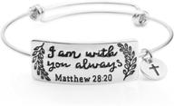 📿 inspirational bible verse jewelry: yiyang christian bangle bracelets - women empowerment gift for her logo