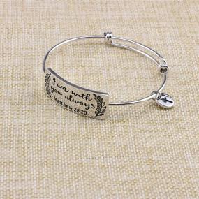 img 2 attached to 📿 Inspirational Bible Verse Jewelry: Yiyang Christian Bangle Bracelets - Women Empowerment Gift for Her