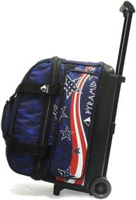 img 4 attached to Deluxe Double Roller Bowling Bag - Pyramid Path, with Oversized Accessory Pocket