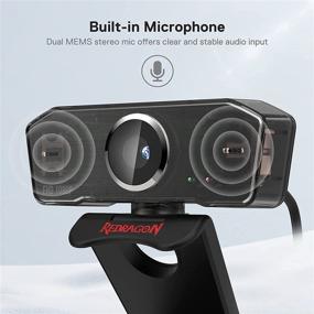 img 2 attached to Redragon GW800: 1080P PC Webcam with Dual Microphone - 360° Rotation for Online Courses, Video Conferencing, and Streaming