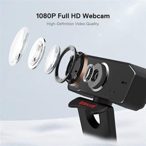 img 3 attached to Redragon GW800: 1080P PC Webcam with Dual Microphone - 360° Rotation for Online Courses, Video Conferencing, and Streaming