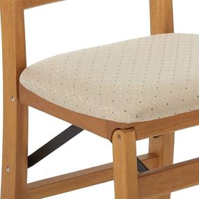 img 2 attached to 🪑 Набор стульев-складушек Stakmore Shaker Ladderback из дуба - элегантные и экономящие пространство