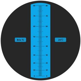 img 3 attached to Aichose Refractometer for Measuring Sugar Content in Fruit, Honey and Syrup - 0-80% Brix Meter with Automatic Temperature Compensation