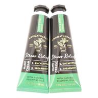 🍃 bath and body works aromatherapy stress relief eucalyptus spearmint hand cream - 2 pack, 1 oz size for soothing comfort logo