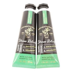 img 1 attached to 🍃 Bath and Body Works Aromatherapy Stress Relief Eucalyptus Spearmint Hand Cream - 2 Pack, 1 oz Size for Soothing Comfort