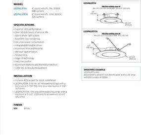 img 1 attached to DALS Lighting LEDPNLRTF56 WH Retrofit Recess