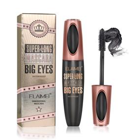 img 4 attached to 👁️ 4D Silk Fiber Lash Mascara: Waterproof, Longer, Thicker, Voluminous Eyelashes