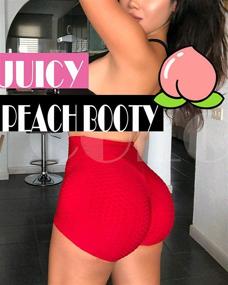 img 2 attached to 🍑 COLO Naughty Scrunch Butt Lifting High Waisted Textured Leggings with Booty Shorts - Perfect for Workouts