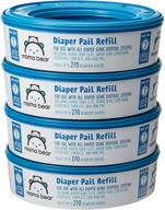 👶 amazon brand - mama bear diaper genie pail refills, 1080 count (4 packs of 270 count) for enhanced seo logo