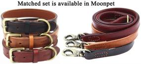 img 1 attached to Moonpet Soft Padded Genuine Leather Dog Collar - Premium Full Grain & Heavy Duty - Durable, Adjustable for Small, Medium, Large & X-Large Male & Female Dogs - Ideal for Walking, Running, Training