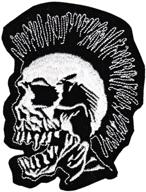 🐝 punk skull exploited beespring sew-on iron-on patches - embroidered applique badge logo