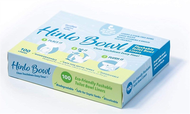 Hinlo Bowl - is a Biodegradable, dissolvable and flushable Toilet Bowl  Liner Designed to be Placed Inside Toilet Bowl preventing Human Waste from  staining Toilet Bowl. It is Septic Safe. : 
