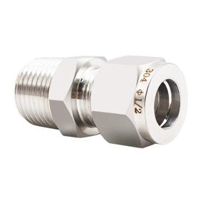 img 4 attached to 🔩 Stainless Compression Fitting Coupler by HorizNext