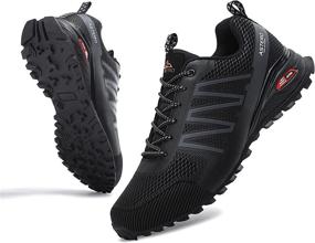 img 4 attached to ASTERO Lightweight Athletic Cushioning Trekking Shoes for Men in Athletic Style