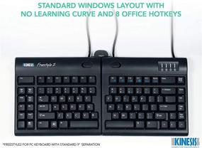 img 3 attached to KINESIS Freestyle2 Ergonomic Keyboard with VIP3 Lifters for PC (9-inch Separation) (KB820PB-US)