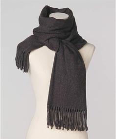 img 3 attached to Krono Krown Unisex Cashmere Feel Pashmina Wrap: Soft, Thick, Classic Long Shawl for Winter Warmth with Fringe Scarf