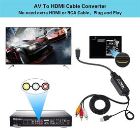 img 2 attached to 🔌 HDMI к RCA кабель-конвертер с женским разъемом HDMI - AV к HDMI выход, поддерживает 720/1080P, TV Stick, Roku, Chromecast, PC, ноутбук, HDTV, DVD и многое другое.