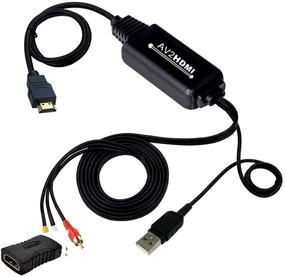 img 4 attached to 🔌 HDMI к RCA кабель-конвертер с женским разъемом HDMI - AV к HDMI выход, поддерживает 720/1080P, TV Stick, Roku, Chromecast, PC, ноутбук, HDTV, DVD и многое другое.