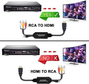 img 3 attached to 🔌 HDMI к RCA кабель-конвертер с женским разъемом HDMI - AV к HDMI выход, поддерживает 720/1080P, TV Stick, Roku, Chromecast, PC, ноутбук, HDTV, DVD и многое другое.