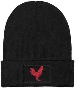 img 3 attached to FlySpacs Beanie Winter Rooster Papercut