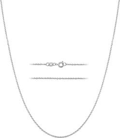 img 4 attached to 📿 KISPER 1.5mm Thin Cable Link Chain Necklace - Sterling Silver Over Stainless Steel