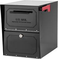📦 architectural mailboxes 6200b-10 oasis classic locking post mount parcel mailbox, black, 18.00 x 15.00 x 11.50 inches, high security reinforced lock логотип