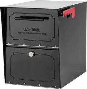 img 4 attached to 📦 Architectural Mailboxes 6200B-10 Oasis Classic Locking Post Mount Parcel Mailbox, Black, 18.00 x 15.00 x 11.50 inches, High Security Reinforced Lock
