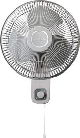 img 4 attached to Lasko M12900 Oscillating 12 inch Wall Mount Fan: Powerful Indoor Cooling in Light Grey