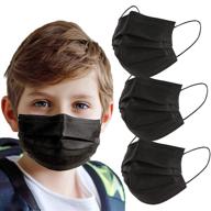 👶 100pcs kids disposable face mask: children's black safety masks for effective protection logo