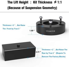 img 2 attached to 🚗 Подъемный комплект уровния с передними проставками страт в 3 дюйма и задними в 2 дюйма, сделанными методом штамповки, совместимый с Chevrolet Silverado 1500 и GMC Sierra 1500 с 2007 по 2019 год.