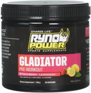 💪 ryno power gladiator pre workout - non-gmo & gluten-free with natural flavor - dual-stage energy booster (30 servings) logo