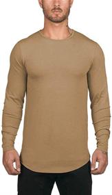 img 4 attached to Longline Bodybuilding Tshirts Reflective Crewneck Men's Clothing and Shirts