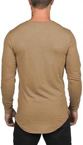 img 2 attached to Longline Bodybuilding Tshirts Reflective Crewneck Men's Clothing and Shirts