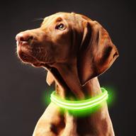 🐶 rechargeable waterproof led dog collar - super bright flashing collar for your puppy's safety & visibility - basic dog collar in 4 sizes with 6 color options logo