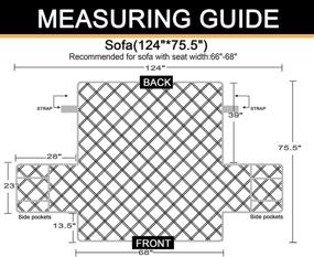 img 3 attached to 🛋️ Америтекс Квилтед Софа Ковер с Анти-Слип Рисунком Лап Пса – 100% Водонепроницаемый Протектор для Мебели для собак, детей и домашних животных на кожаном диване (68" - софа, Сэнд).