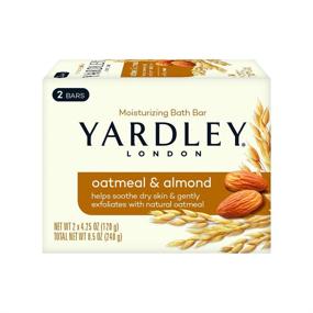 img 4 attached to 🛁 Yardley London Oatmeal and Almond Moisturizing Bath Bar - 2 Pack, 4.25 oz each