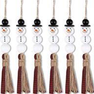 snowman garland christmas ornaments farmhouse logo