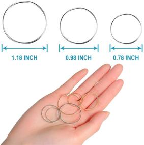 img 3 attached to 📿 60pcs TopBine Beading Hoop Earrings for Jewelry Making - Round Hoops 20MM/25MM/30MM, Bulk Supplies and Findings for DIY Craft Earring Jewelry