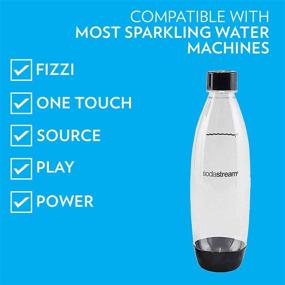 img 3 attached to 🍾 SodaStream Black 1L Slim Carbonating Bottles Twin Pack: Double the Fizz, Double the Fun!