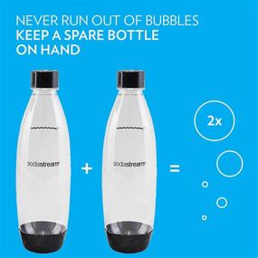 img 2 attached to 🍾 SodaStream Black 1L Slim Carbonating Bottles Twin Pack: Double the Fizz, Double the Fun!