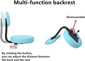 img 2 attached to 🪑 Versatile Drafting Stool Rolling Chair: Ideal for Dentists, Hairdressers, and More! (Light Green, No Foot Ring)