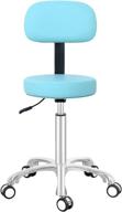 🪑 versatile drafting stool rolling chair: ideal for dentists, hairdressers, and more! (light green, no foot ring) логотип