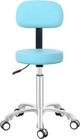 img 4 attached to 🪑 Versatile Drafting Stool Rolling Chair: Ideal for Dentists, Hairdressers, and More! (Light Green, No Foot Ring)