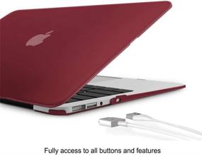 img 1 attached to iCasso MacBook Pro 15 Inch Case Bundle 5 in 1 - 2019, 2018, 2017, 2016 Release Model A1990/A1707 - Hard Plastic Case, Sleeve, Screen Protector, Keyboard Cover & Dust Plug - Compatible with MacBook Pro 15 - Wine Red